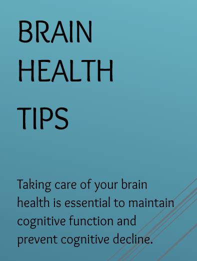 Brain Health Tips - Covenant Columns